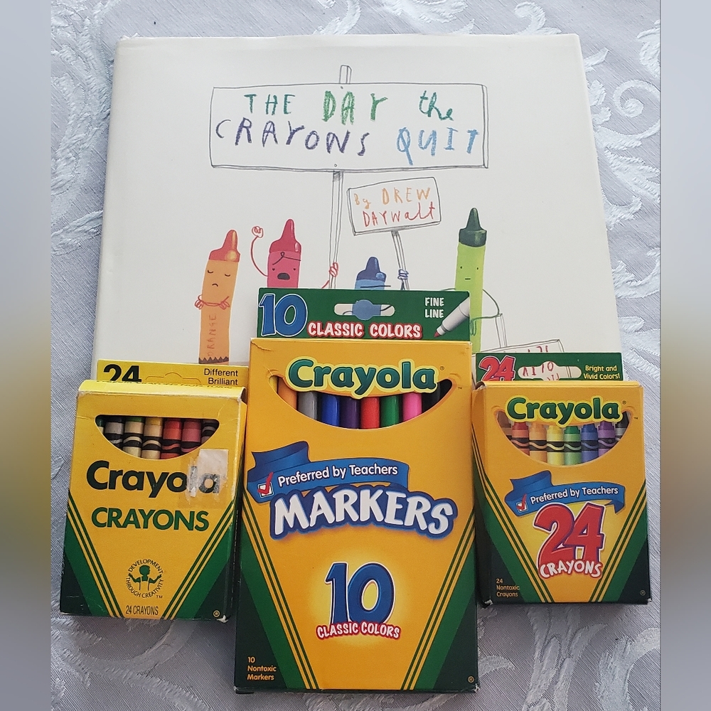 48 Crayons, 10 Markers, And "The Day The Crayons Quit" Book